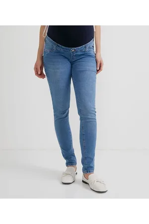 Maternity Calça Skinny Jeans com Barrigueira em Malha