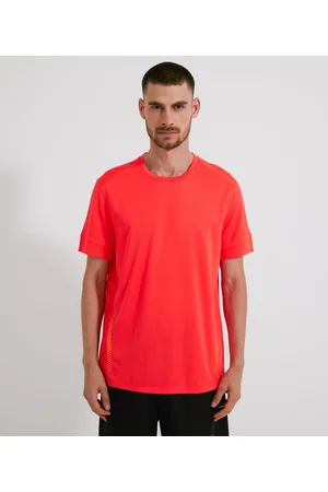 Get Over Camiseta Esportiva Manga Curta com Refletivo na Lateral e Recorte nas Costas