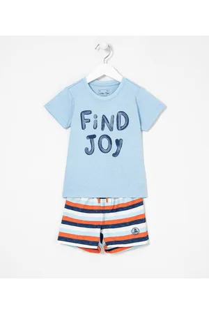 Póim (1 a 5 anos) Conjunto Infantil Estampa Find Joy - Tam 1 a 5 anos
