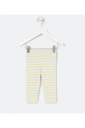 Teddy Boom Legging Infantil em Algodão Estampada em Listras - Tam 0 a 18 meses
