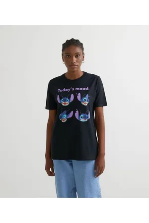 Disney Blusa Alongada em Algodão com Estampa Stitch Today´s Mood
