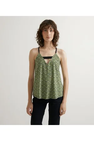 A-Collection Blusa Regata em Jersey com Estampa de Corações