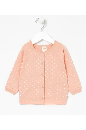 Teddy Boom Cardigan Infantil Estampa Poá - Tam 0 a 18 meses