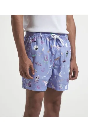 Blue Steel Bermuda com Amarração no Cós e Estampada ET