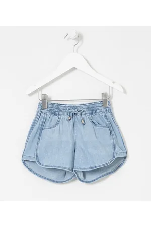 Póim (1 a 5 anos) Short Infantil Runner em Jeans - Tam 1 a 5 anos