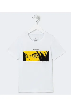 Fuzarka Camiseta Infantil com Estampa Mangá - Tam 5 a 14 Anos