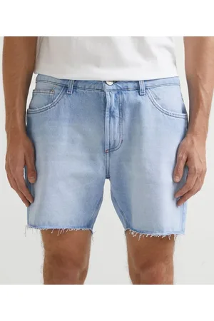 Blue Steel Bermuda Slim em Jeans com Barra a Fio