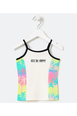 Póim (1 a 5 anos) Blusa Infantil com Faixa Lateral Neon - Tam 1 a 5 anos