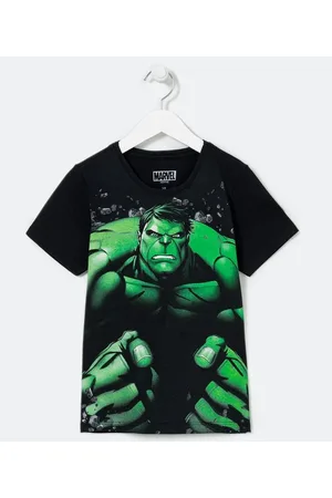 Marvel Camiseta Infantil Estampa Hulk - Tam 3 a 10 anos