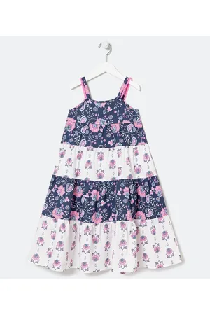 Fuzarka Vestido Infantil Marias Estampa Diferenciada - Tam 5 a 14 anos