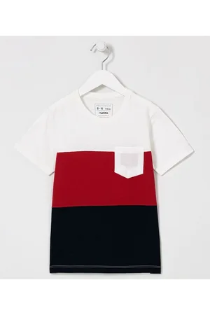 Fuzarka Camiseta Infantil Recortes com Bolso - Tam 5 a 14 anos
