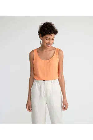 Marfinno Blusa Regata em Viscose com Alça Larga