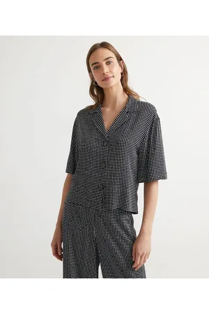 Cortelle Camisa Ampla em Viscose com Estampa Quadriculada