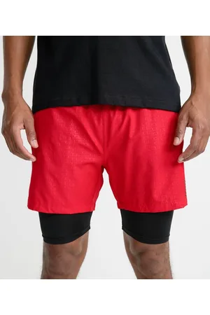 Get Over Bermuda Esportiva com Short de Compressão e Estampa em Lettering