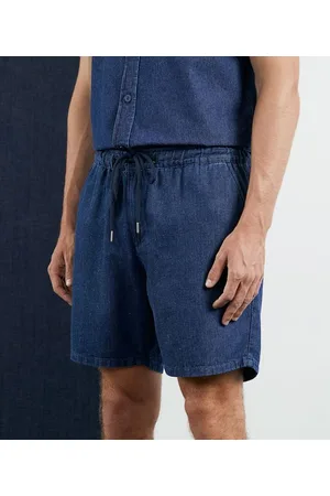 Marfinno Bermuda Jeans sem Estampa