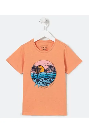 Fuzarka Camiseta Infantil com Estampa de Paisagem - Tam 5 a 14 anos