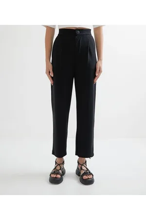 Blue Steel Calça Alfaiataria em Ponto Roma sem Estampa