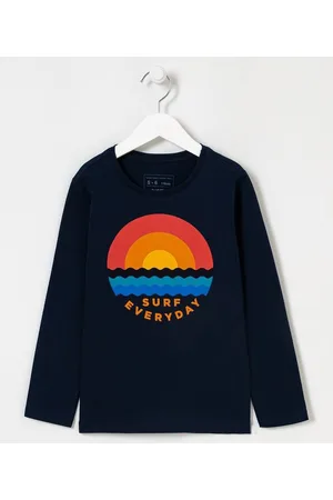 Fuzarka Camiseta Infantil com Estampa de Por do Sol - Tam 5 a 14 anos