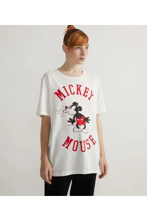 Disney Blusa Manga Curta em Algodão com Estampa Mickey Retrô