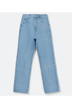 Blue Steel Calça Reta em Jeans Delavê
