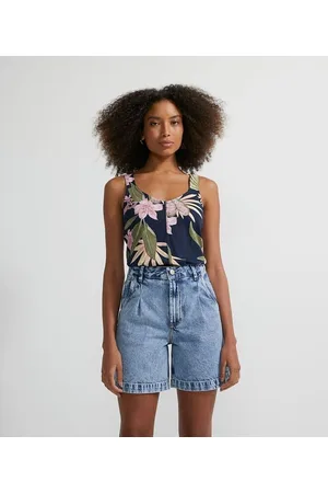 Marfinno Blusa Regata em Viscose com Estampa Floral