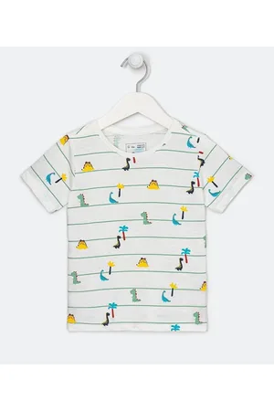Póim (1 a 5 anos) Camiseta Infantil com Estampa de Dinossauros - Tam 1 a 5 anos