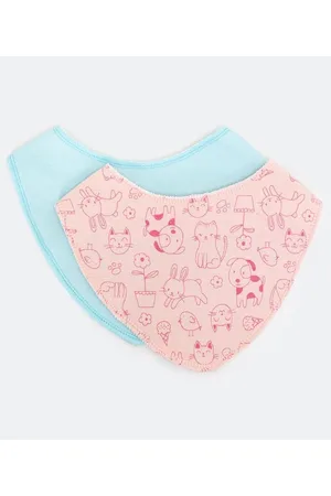 Teddy Boom Kit 02 Babadores Infantil Bandana com Estampa de Bichinhos