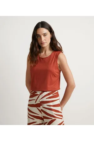 Marfinno Blusa Regata Básica em Viscose Canelada