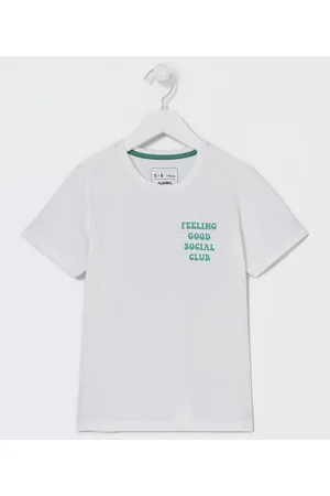 Fuzarka Camiseta Infantil em Algodão com Estampa Margaridas - Tam 5 a 14 anos