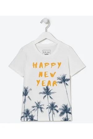 Fuzarka Camiseta Infantil com Estampa de Coqueiros - Tam 5 a 14 anos
