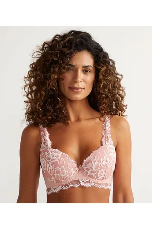 Love & Toast Sutiã Base em Microfibra com Bojo Oco e Renda Floral Bicolor