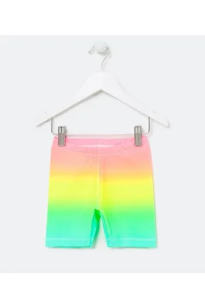 Póim (1 a 5 anos) Short Infantil Ciclista com Estampa de Dip Dye - Tam 1 a 5 anos