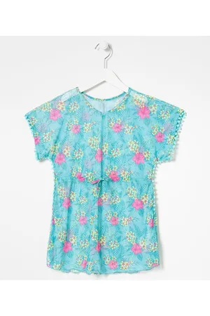 Cubus Saída de Praia Infantil Estampa Floral - Tam P ao GG