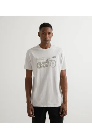 Marfinno Camiseta Manga Curta em Algodão Estampa Moto
