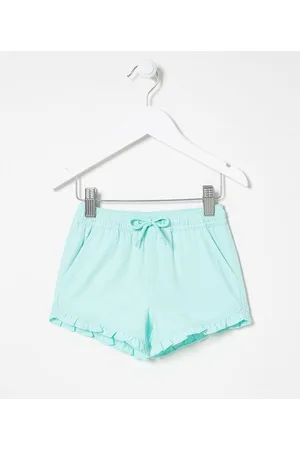 Póim (1 a 5 anos) Short Infantil em Microfibra com Babados - Tam 1 a 5 anos
