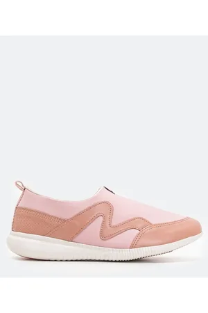 USAFLEX Tênis Slip on com Puxador no Calcanhar e Recortes