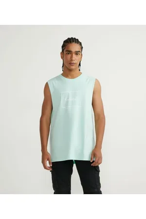 Blue Steel Regata Machão em Algodão com Estampa em Lettering