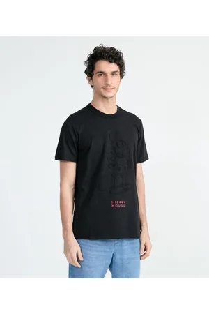 Mickey Mouse Camiseta Manga Curta com Estampa do Mickey
