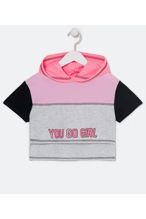 Fuzarka Blusa Infantil com Capuz e Estampa You Go Girl - Tam 5 a 14 anos