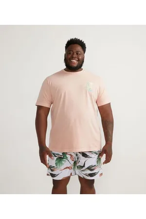Marfinno Camiseta Manga Curta com Estampa Coqueiro - Plus Size