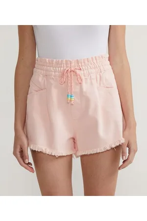 Blue Steel Short Runner em Sarja com Cós Elástico e Cordão para Amarração
