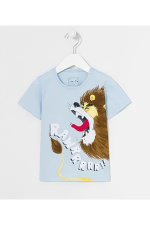 Póim (1 a 5 anos) Camiseta Infantil em Algodão com Estampa Leão - Tam 1 a 5 anos