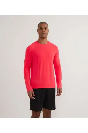 Get Over Camiseta Esportiva Manga Longa com Estampa Minimalista