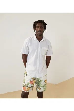 Marfinno Camisa em Linho Manga Curta com Bolso