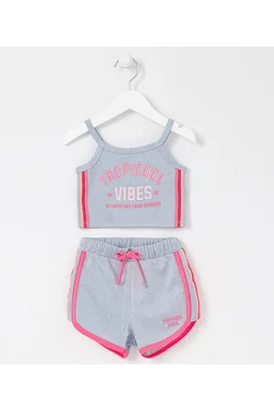 Póim (1 a 5 anos) Conjunto Infantil com Estampa Tropicool Vibes - Tam 1 a 5 anos