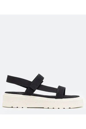 Satinato Sandália Flatform com Fechamento a Velcro