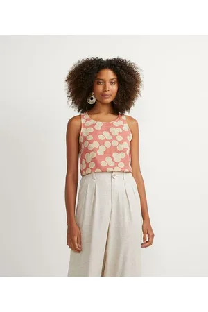 Marfinno Blusa Regata em Viscose com Estampa Poá