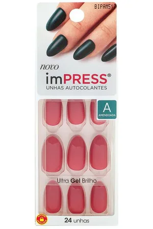 Kiss Unhas Postiças Autocolantes Formato Amendoada