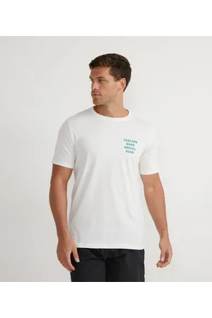 Ripping Camiseta Manga Curta em Algodão com Estampa Peito e Costas com Lettering e Florzinha Sorridente