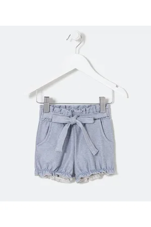 Teddy Boom Short Infantil Clochard com Amarração na Cintura - Tam 0 a 18 meses